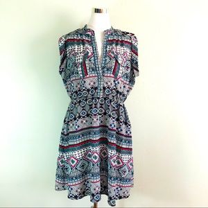 Tribal print sleeveless dress